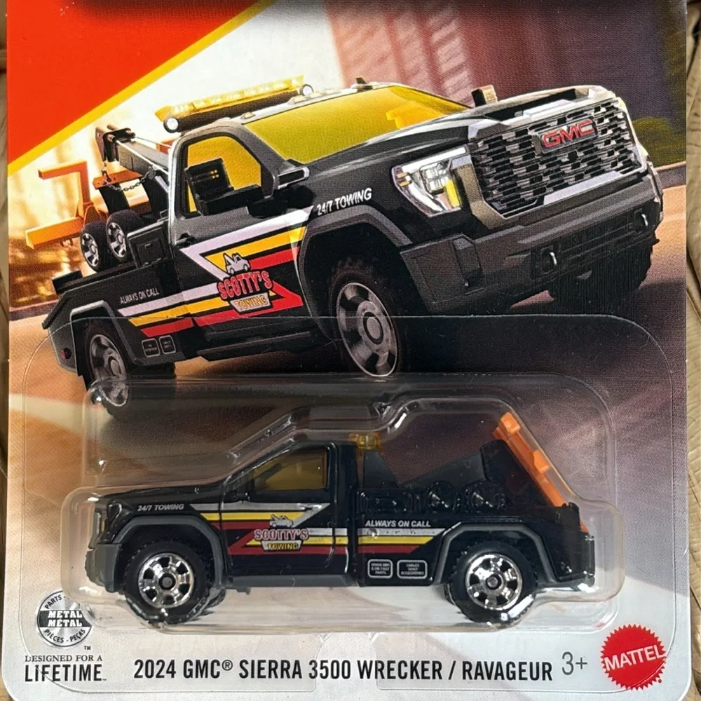 2024 GMC Sierra 3500 Wrecker Ravageur Matchbox Black Tow Truck MB MBX New 2026